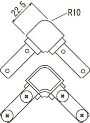 看板フレーム部材 639BB Rコーナーパーツ 寸法・構造図｜誉PRINTING