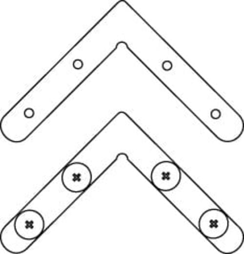 看板フレーム部材 639BB Vコーナーパーツ 構造図｜誉PRINTING