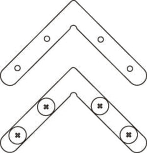 看板フレーム部材 639BB Vコーナーパーツ 構造図｜誉PRINTING