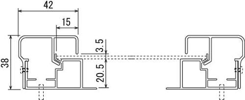ビルボード 641KK 大型屋外壁面看板フレームの断面寸法図｜誉PRINTING