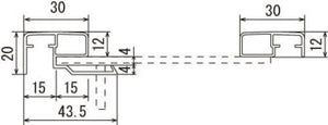 ビルボード 647KK スライド式屋外看板枠の断面寸法図｜誉PRINTING