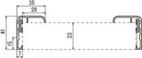 看板用カバーフレーム 6645VKK 幅広フレームの断面寸法図｜誉PRINTING