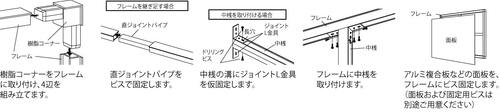 看板用土台フレーム部材 670BB 組立・中桟・面板取付方法｜誉PRINTING