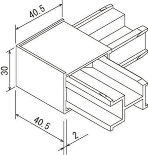 大型看板用金具 673用金具 大サイズ用コーナー部材 寸法図｜誉PRINTING