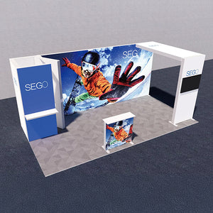 セットディスプレイ セゴライトボックス（内照式バックパネル）O【2小間用（6ｍ×3ｍ）】