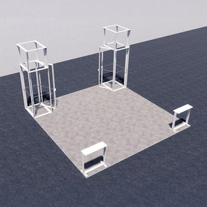 セットディスプレイ セゴライトボックス（内照式バックパネル）P【4小間用（6ｍ×6ｍ）】
