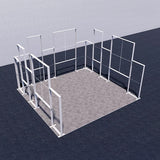 セットディスプレイ セゴライトボックス（内照式バックパネル）Q【4小間用（6ｍ×6ｍ）】