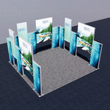 セットディスプレイ セゴライトボックス（内照式バックパネル）Q【4小間用（6ｍ×6ｍ）】