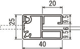 突き出しピクトサイン 7D707 小型室名札 両面表示 フレーム断面寸法・構造図｜誉PRINTING