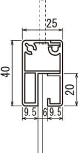 天井直付け吊り下げサイン 7J707 店舗案内向け両面表示 フレーム断面寸法・構造図｜誉PRINTING