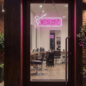 OPEN LEDネオンサイン（ネオン看板）美容院 USB電源