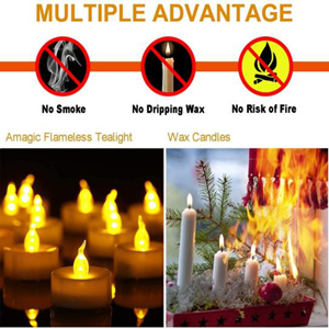 フレームレスLEDティーライトキャンドルセット