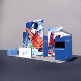 セットディスプレイ セゴライトボックス（内照式バックパネル）R【3〜4小間用（8ｍ×3ｍ）】