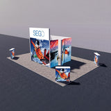 セットディスプレイ セゴライトボックス（内照式バックパネル）U【4小間〜用（9ｍ×6ｍ）】