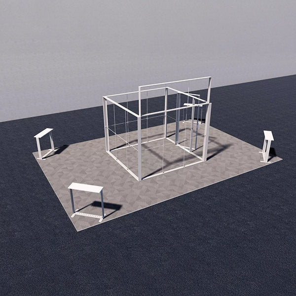 セットディスプレイ セゴライトボックス（内照式バックパネル）U【4小間〜用（9ｍ×6ｍ）】