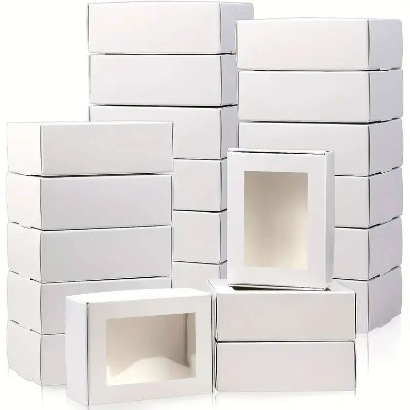 |イベント・ノベルティ用品 |クラフト紙 透明窓付きギフトボックス | W8.5xH3xD6cm