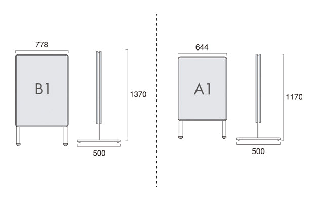 オープンパネルスタンド T型 （A2/A1/B2/B1対応）