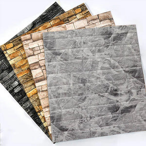 【DIY用】レンガ風ステッカー 35x35cm/ 70cmx15cm(12pcs）