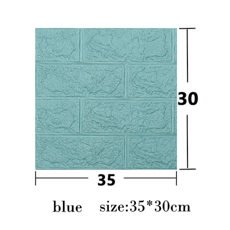 【DIY用】３Dモルタルレンガ風ステッカー 35cmx30cm(12pcs）