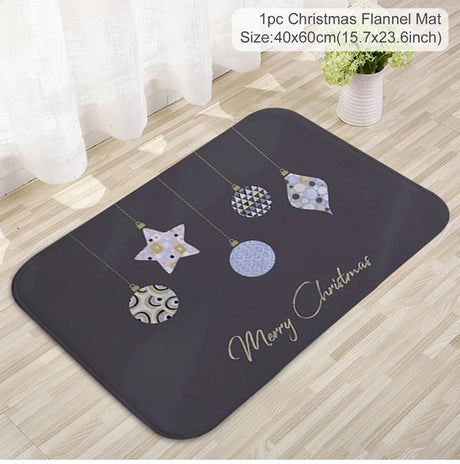 【インテリア用品】クリスマス柄プリント玄関マット