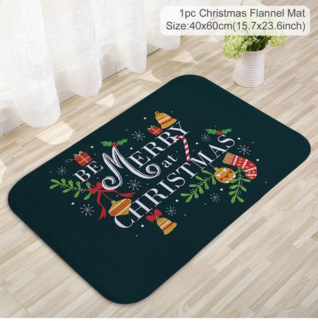 【インテリア用品】クリスマス柄プリント玄関マット