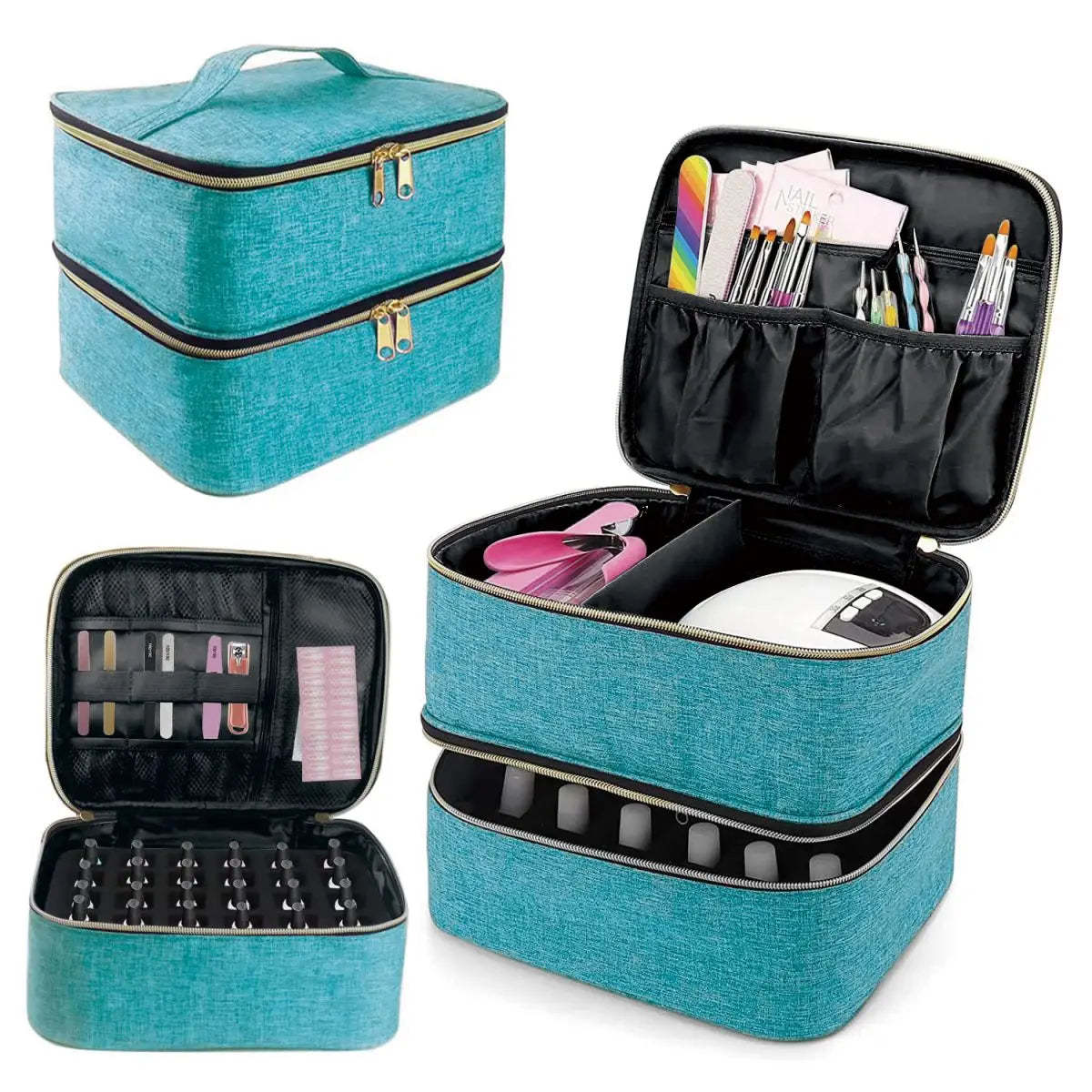 |イベント・ノベルティ用品 | 2段式ネイル・コスメ用収納用バック | W24×H18×D21cm