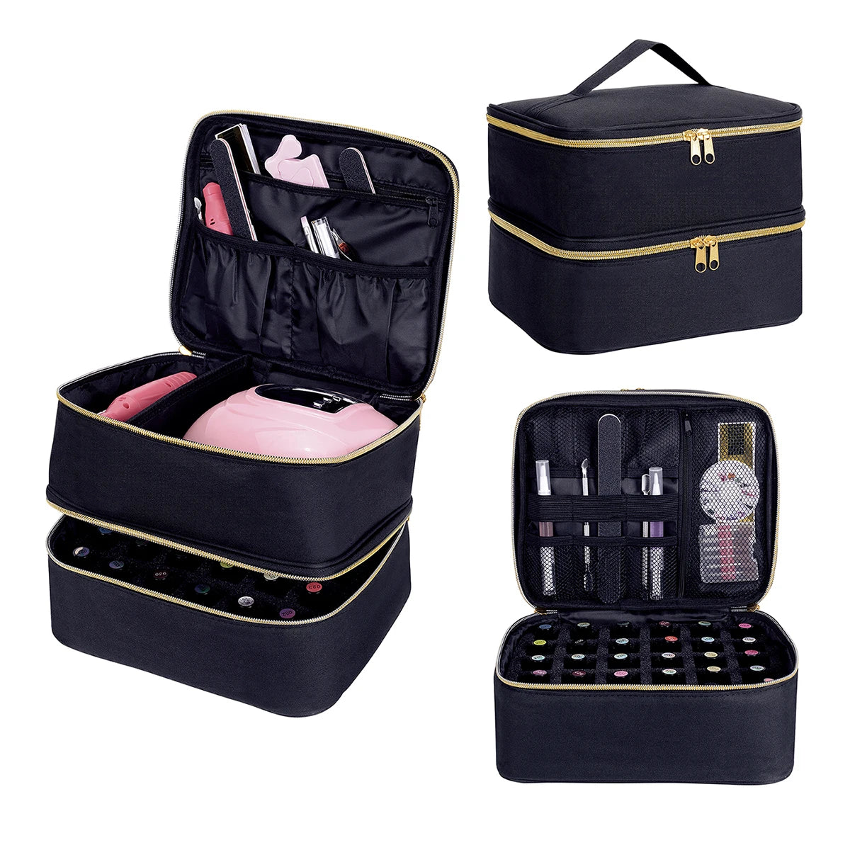 |イベント・ノベルティ用品 | 2段式ネイル・コスメ用収納用バック | W24×H18×D21cm