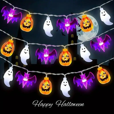 【イベント・ハロウィン装飾】LEDホラー系キャラ ライトストリング(1.5m/3m/6ｍ)｜誉PRINTING