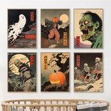 イベント・ハロウィングッズ｜骸骨アートキャンバスポスター