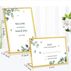 イベント・結婚式装飾｜ゴールドボーダーアクリルサインホルダー