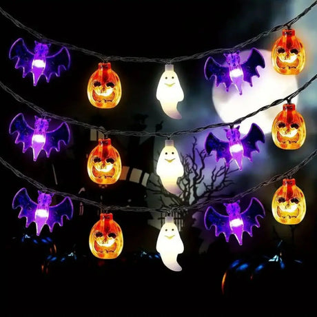 イベント・ハロウィン装飾｜LEDホラー系キャラ ライトストリング(1.5m/3m/6ｍ)