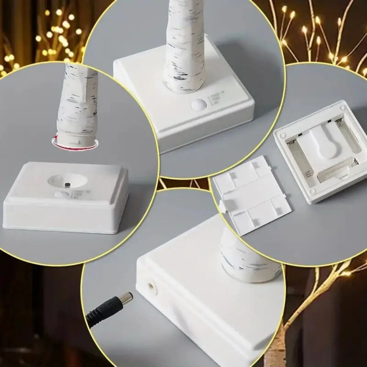 イベント・パーティー装飾｜144LED バーチツリーライト 温白色 USB/電池式