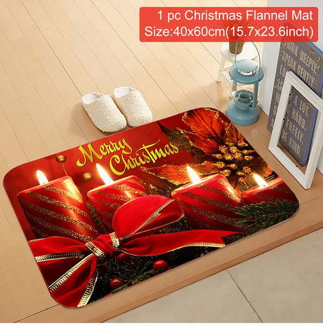 【インテリア用品】クリスマス柄プリント玄関マット
