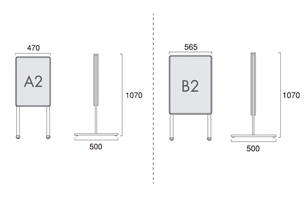 オープンパネルスタンド T型 （A2/A1/B2/B1対応）