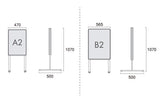 オープンパネルスタンド T型 （A2/A1/B2/B1対応）