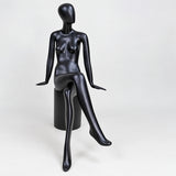 ファッションマネキン 女性 卵型ヘッド 全身 5ポーズ（脚クロス・座りあり）｜アパレル店舗のディスプレイに
