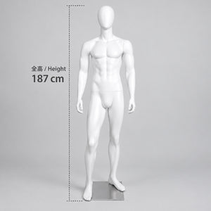 ファッションマネキン 男性 卵型ヘッド 全身 ベーシック 2ポーズ｜アパレル店舗のディスプレイに