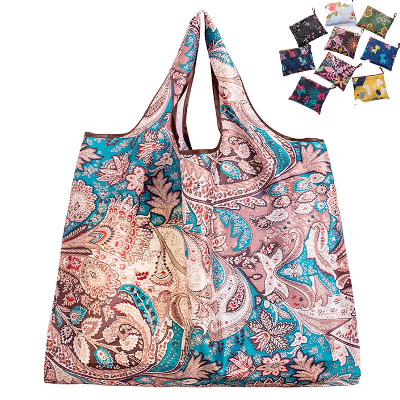 |ノベルティ用品 | コンパクト収納 プリントエコバッグ | 65cm×55c