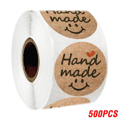 |イベント・ノベルティ用品 |ナチュラルクラフト円形ステッカー100・500枚 | 直径2.5c