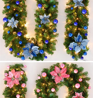 イベント・クリスマス装飾｜LED付き2.7mクリスマスガーランド