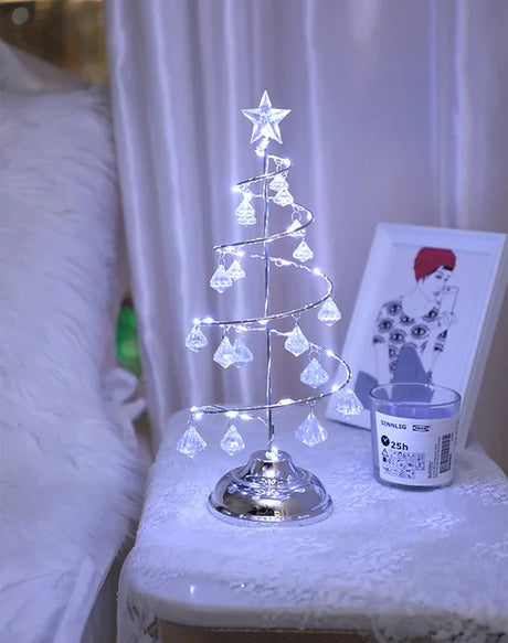 イベント・クリスマス装飾｜電池式LEDクリスマスツリーテーブルランプ
