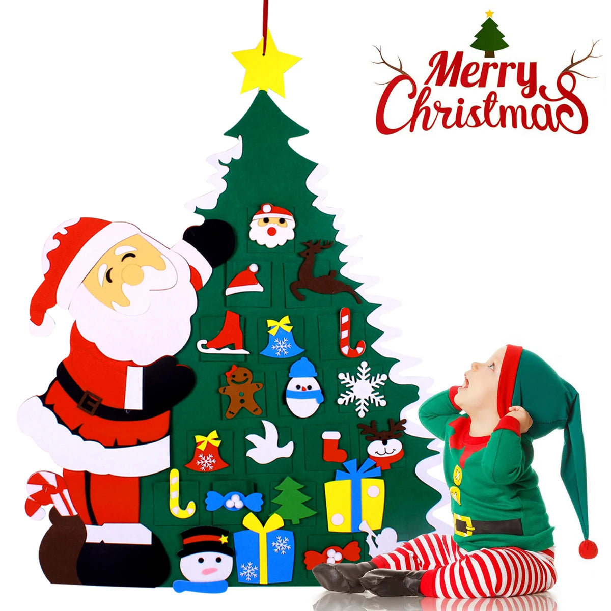 イベント・クリスマス装飾｜DIYフェルトクリスマスツリー デコレーションセット