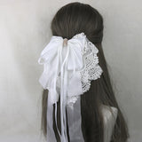 イベント・ハロウィングッズ｜メイド風 特大リボンヘアアクセサリー