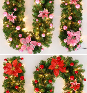 イベント・クリスマス装飾｜LED付き2.7mクリスマスガーランド