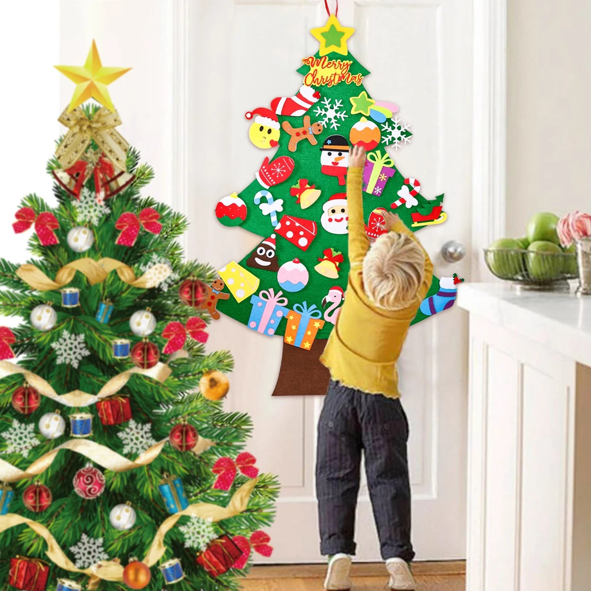 イベント・クリスマス装飾｜DIYフェルトクリスマスツリー デコレーションセット