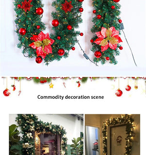イベント・クリスマス装飾｜LED付き2.7mクリスマスガーランド