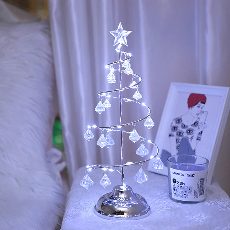 イベント・クリスマス装飾｜電池式LEDクリスマスツリーテーブルランプ