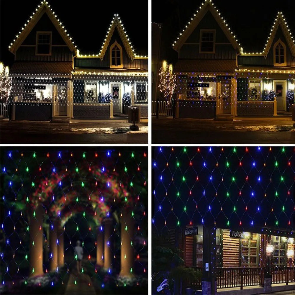 イベント・クリスマス装飾｜LEDクリスマスライト 屋外用ネットメッシュ(幅1.5M～12M)