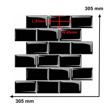 【DIY用】レンガ型天然石風ステッカー 30.5×30.5㎝(5pcs)