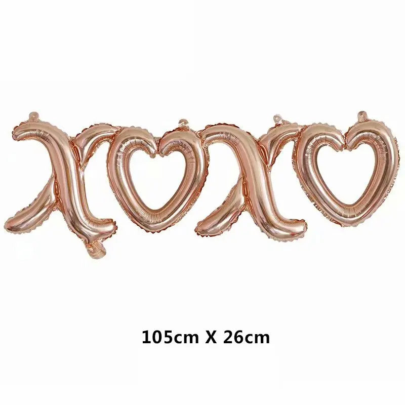 ラブハートベアホイルバルーン 誕生日・バレンタイン用
